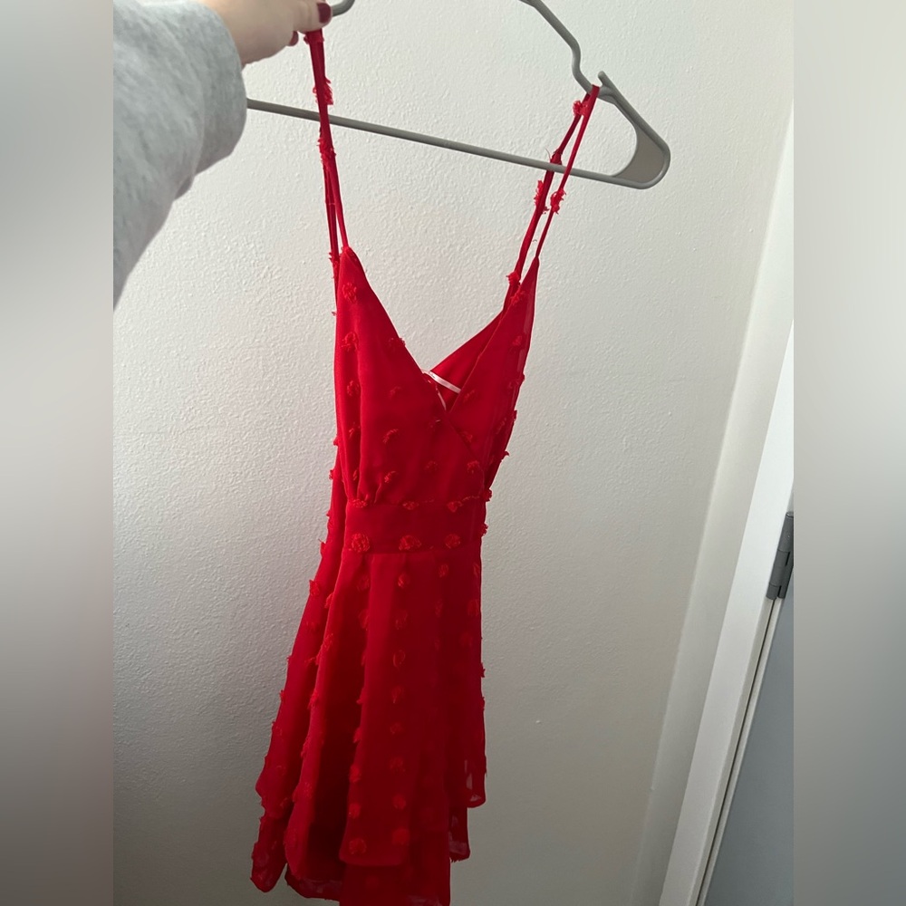 Red cross back dress, size XS